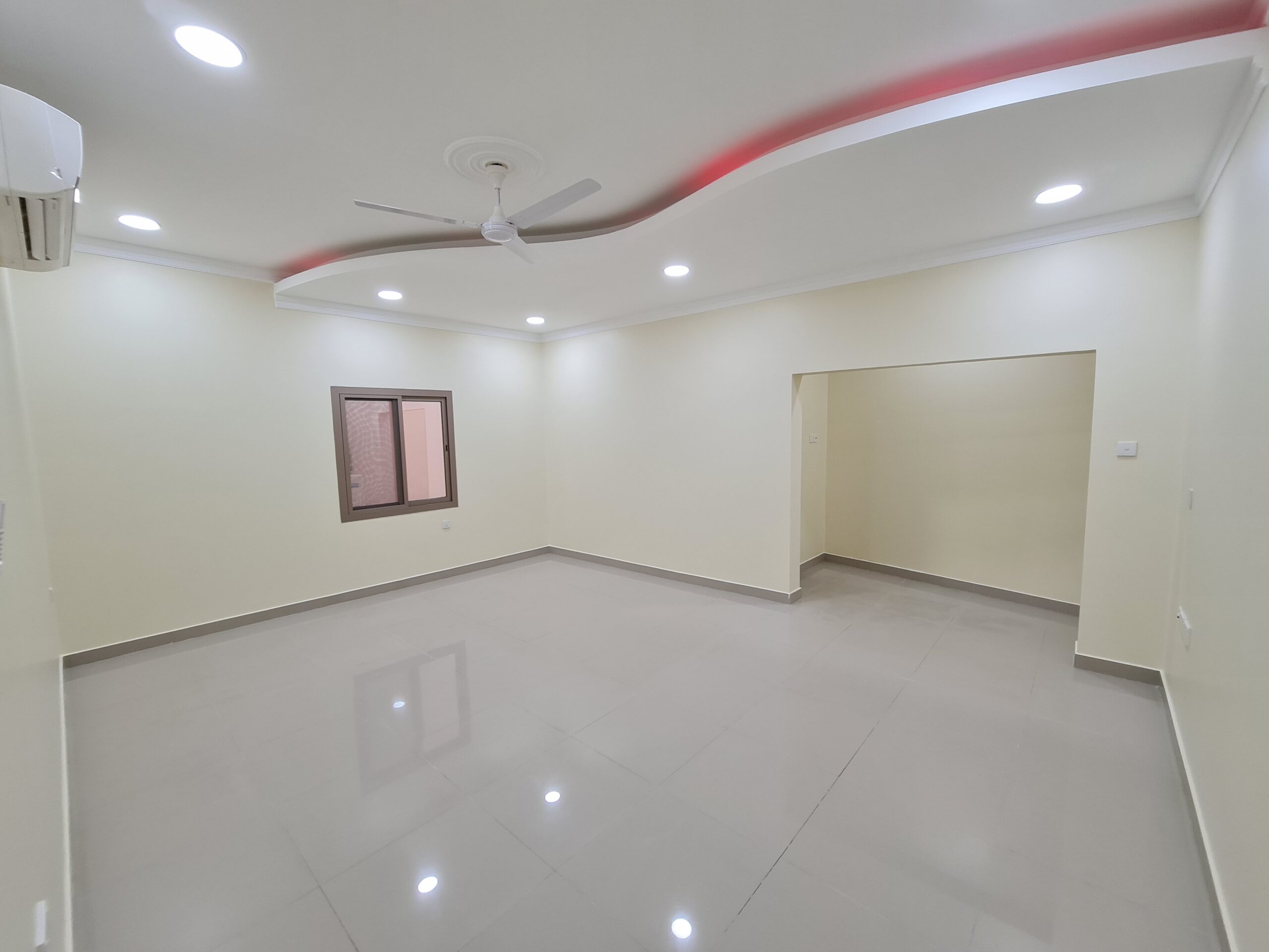 Three bedrooms flat for rent in Jurdab semi furnished without EWA